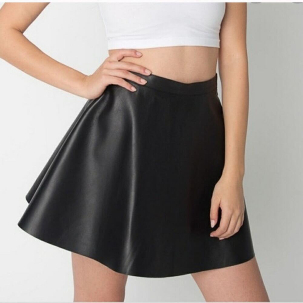American Apparel Vegan Leather Circle Skirt, Small (81)